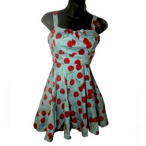 Cherry 🍒 Blue n Red Summer Dress